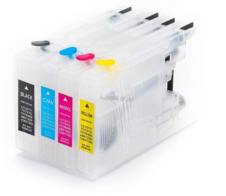 Réservoir D'encre CISS Brother 4 Couleurs - Compatible LC12/17/71/73/75/77/79/400... - Neuf